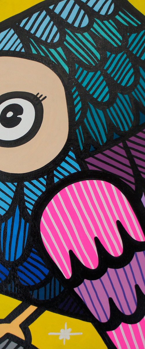 Rainbow Owl by Kev Munday