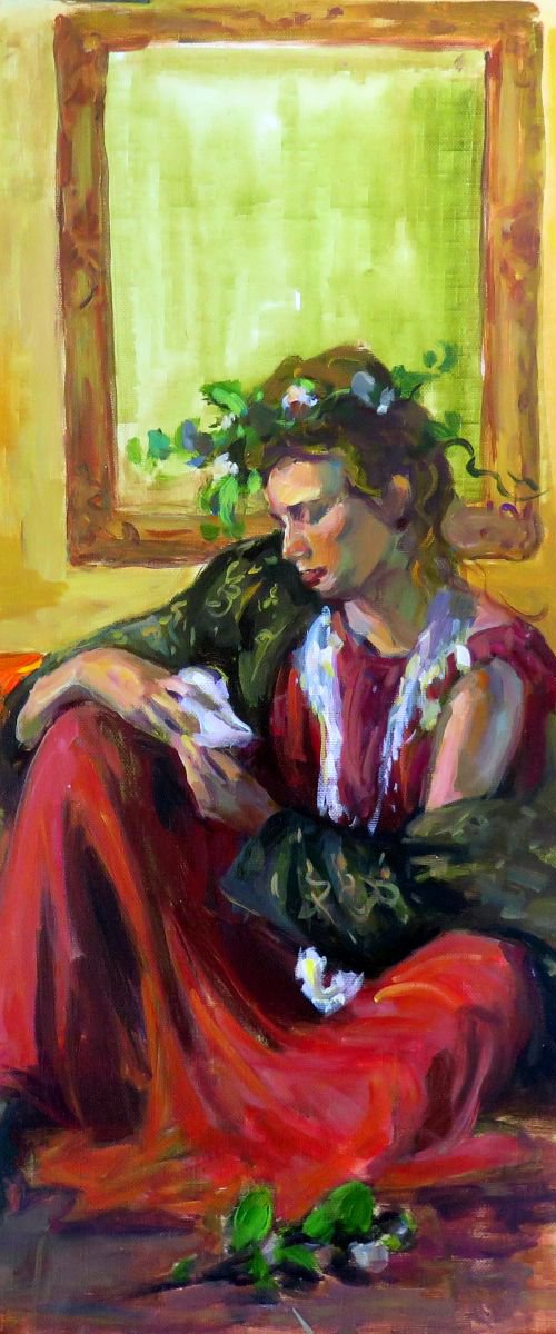 Woman with a Mirror by QI Debrah