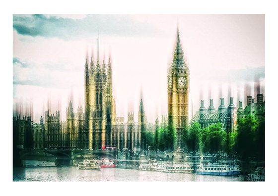 London Vibrations - The Houses of Parliament. Limited Edition 1/50 15x10 inch Photographic Print