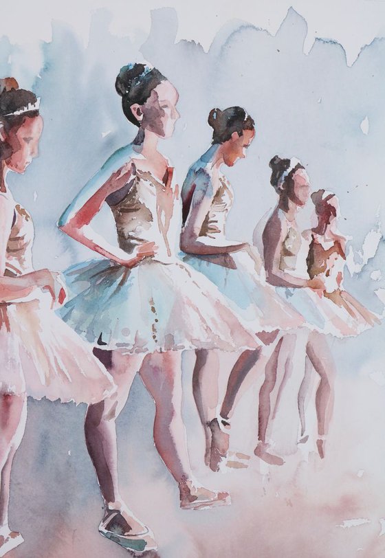 Ballerina Painting, "Before we go on"