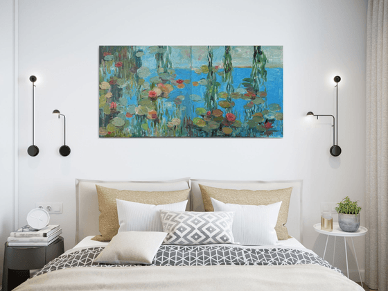 Turquoise Lake (diptych)