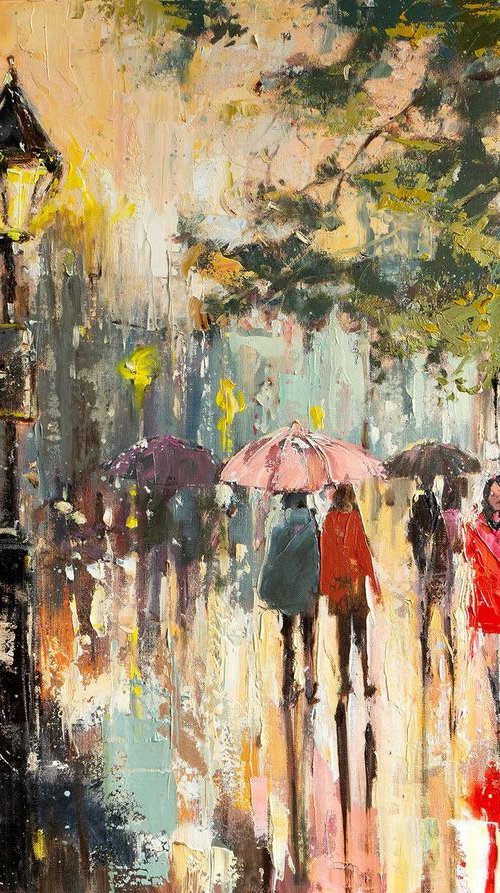 'WINTER STROLL IN HYDE PARK' by Ewa Czarniecka
