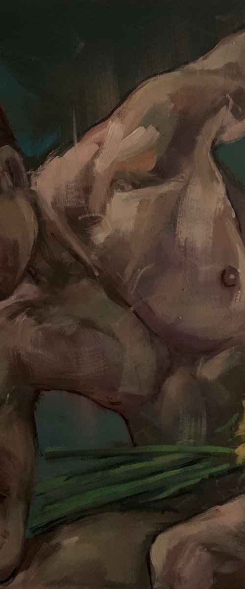 Male nude figure by Emmanouil Nanouris