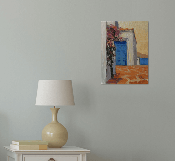 Blue door. Greek Islands