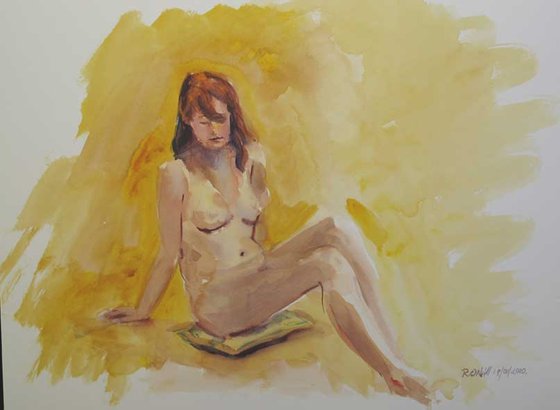 Seated female nude