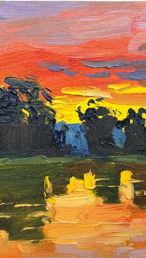 sunset landscape by Yuliia Pastukhova