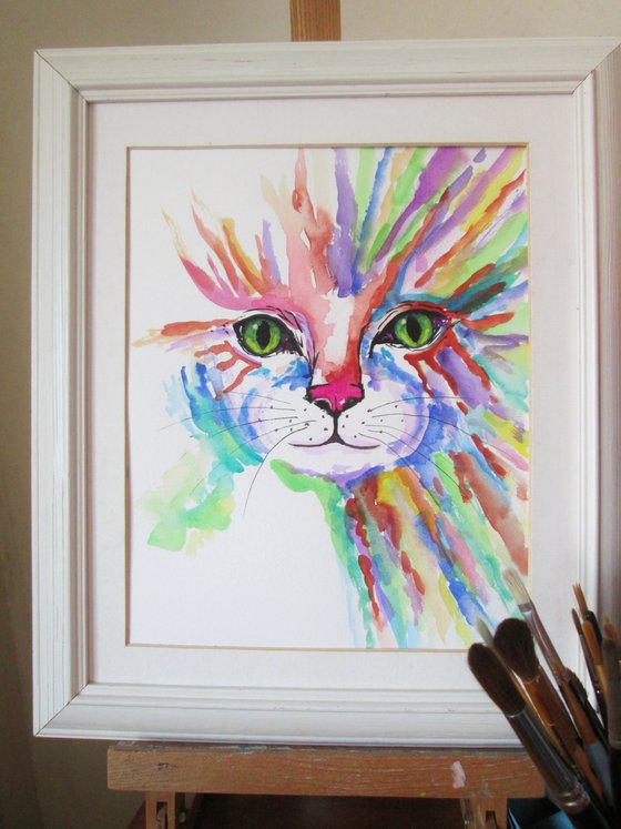 Cat in abstract