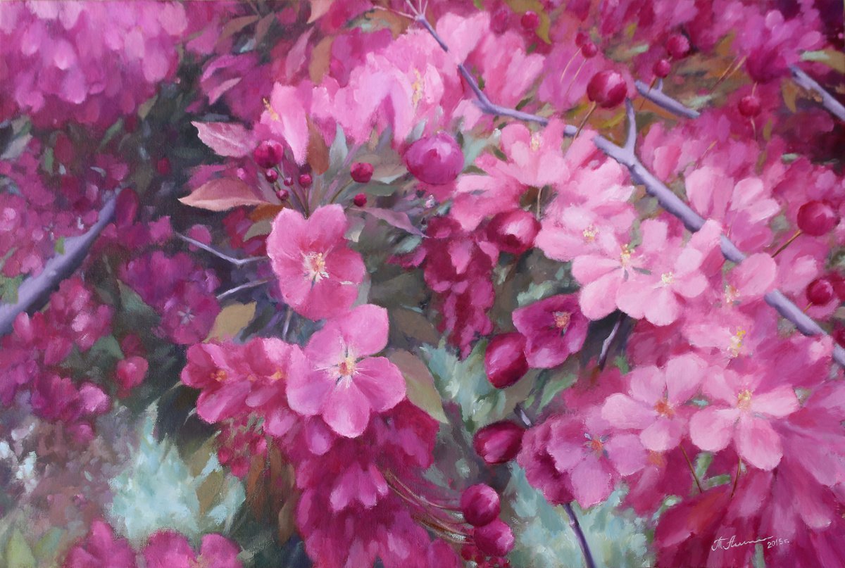 Spring Bloom By Tatiana Alekseeva, 36 X 24, Artwork For Sale On Artfinder