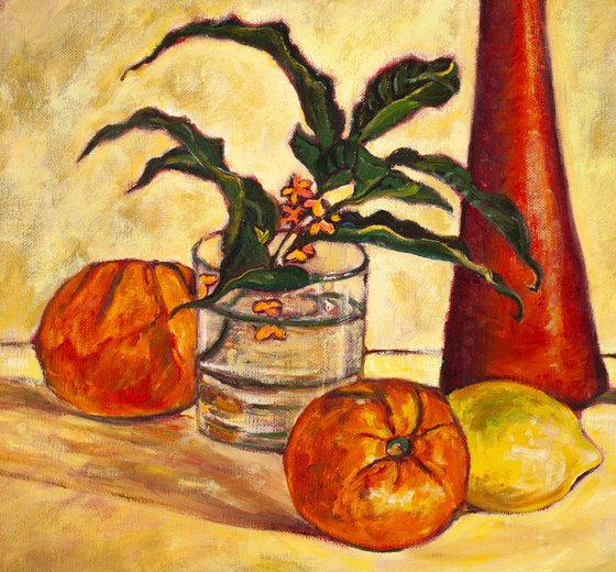 Still Life with Plant in a Pot