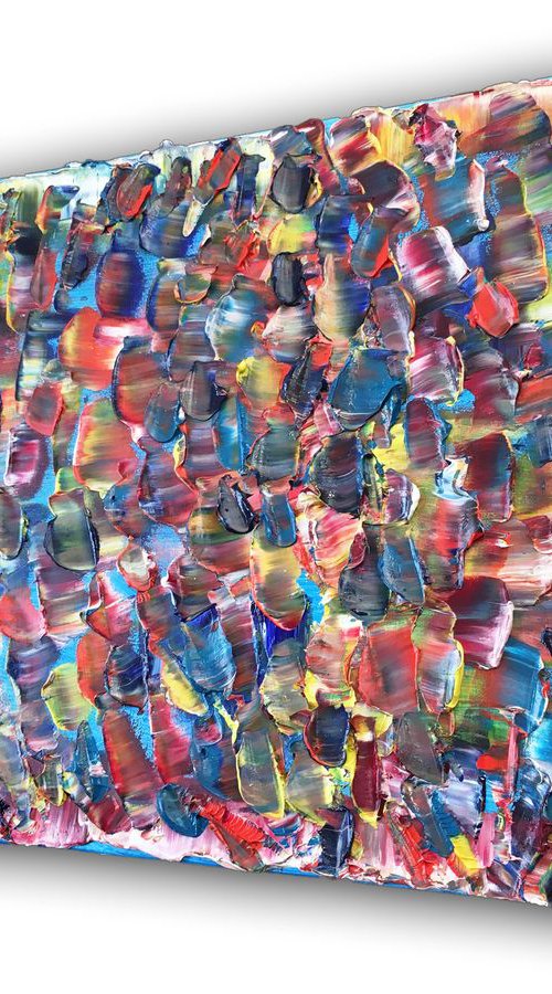 "Painting In Scales" - Original Textured PMS Abstract Oil Painting On Canvas - 20" x 16" by Preston M. Smith (PMS)