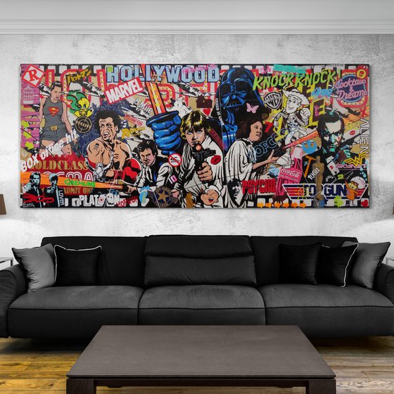 Cinematica 240cm x 100cm Textured Urban Pop Art