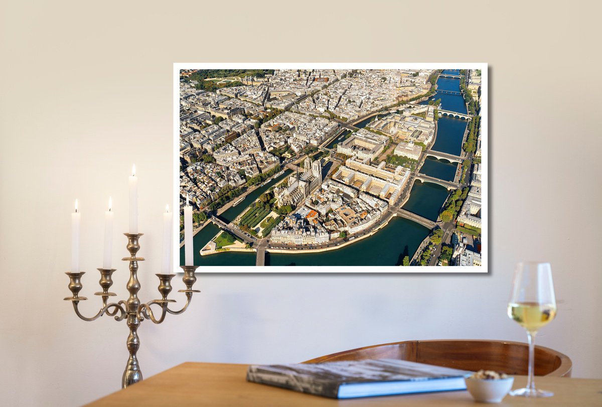 Photorealistic Photograph , i?le De La Cite, Paris, With The Norte-Dame By Robbert Frank Hagens, 39 X 28, Artwork For Sale On Artfinder