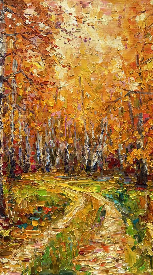 " Birch forest " by Evgeny Chernyakovsky