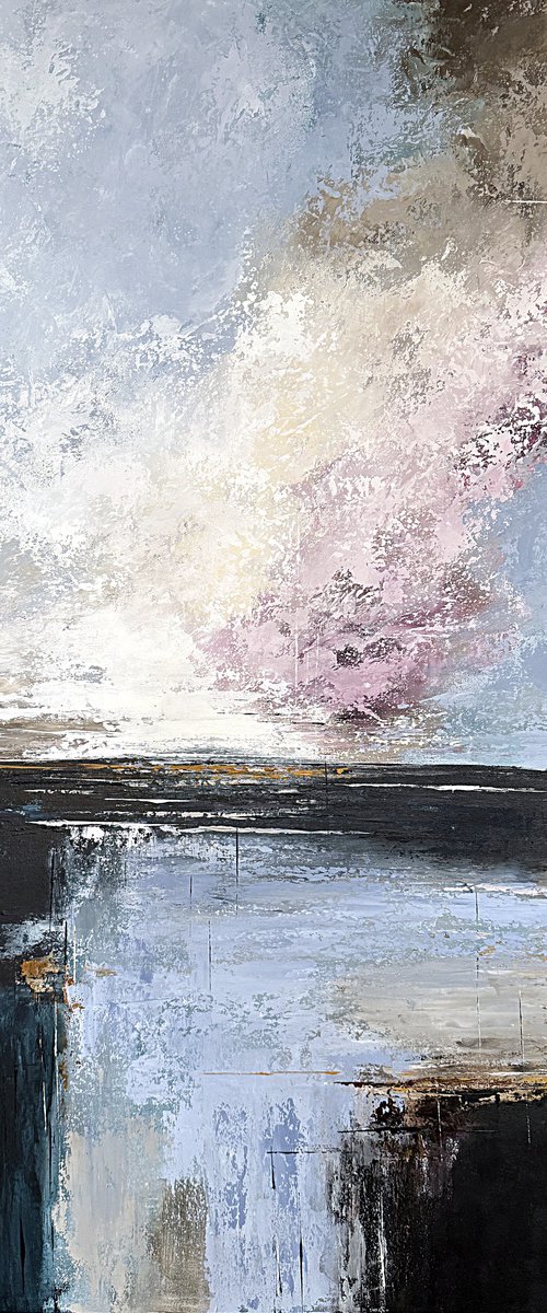 Violet Pink Sky Over Deep Waters by Tatiana Malinovscaia