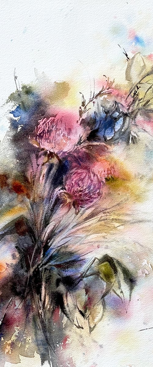 Bouquet, flowers painting by Sophie Rodionov