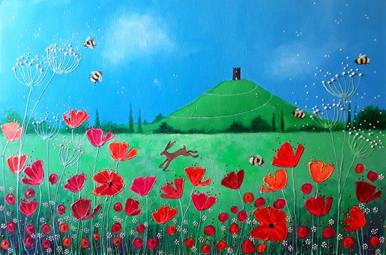 Summer Poppies by the Tor