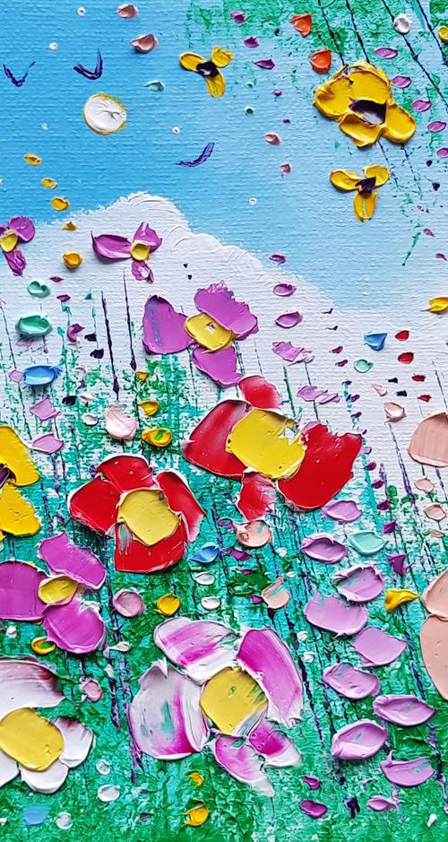 "Summer Meadow Flowers in Love" by Phil Broad
