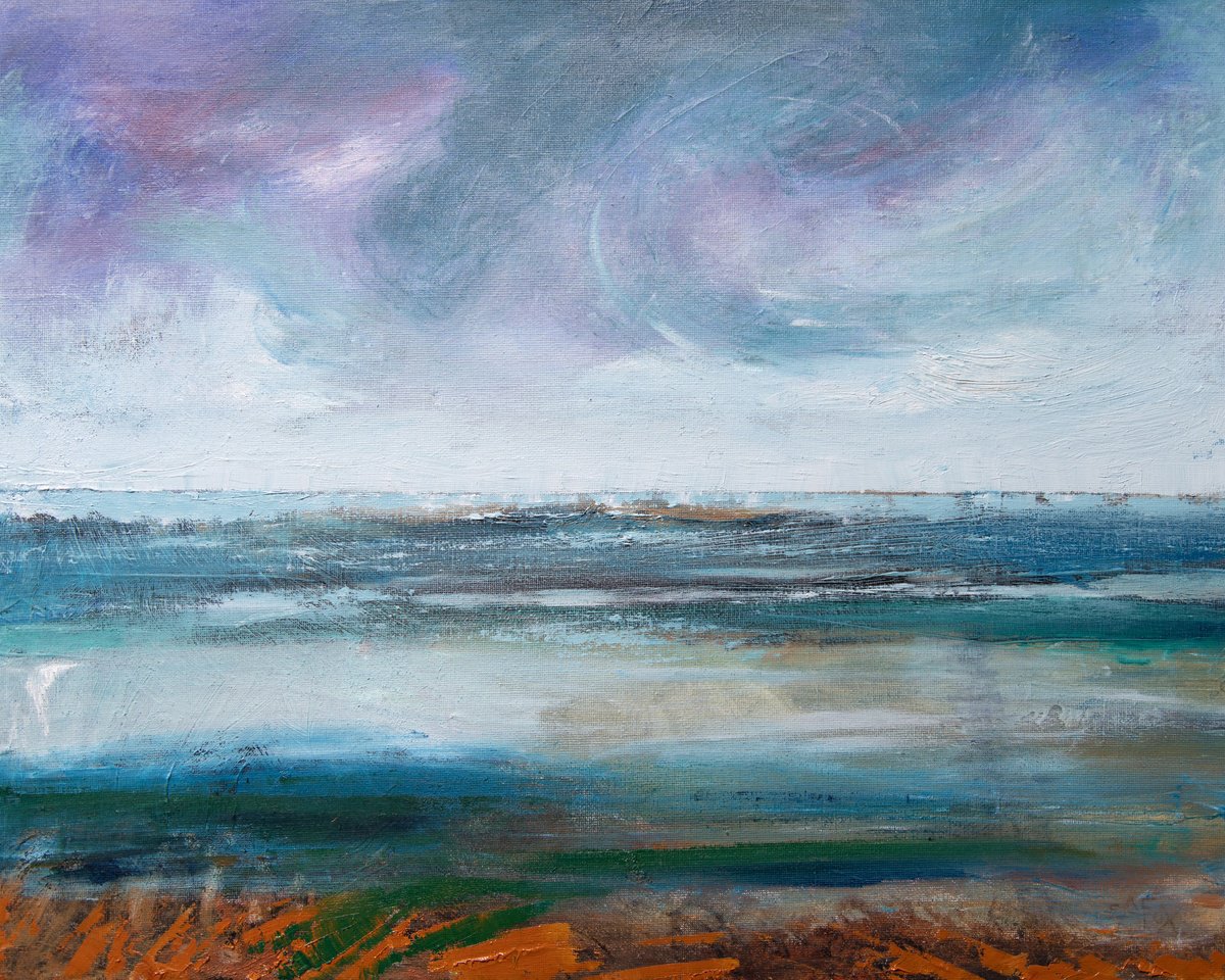 Restless Blue Sea By Elizabeth Anne Fox, 20 X 16, Artwork For Sale On Artfinder