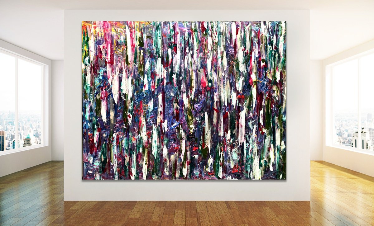 Organic Abstract Acrylic Painting By Estelle Asmodelle, 85 X 66, Abstract Obscura, Original Artwork