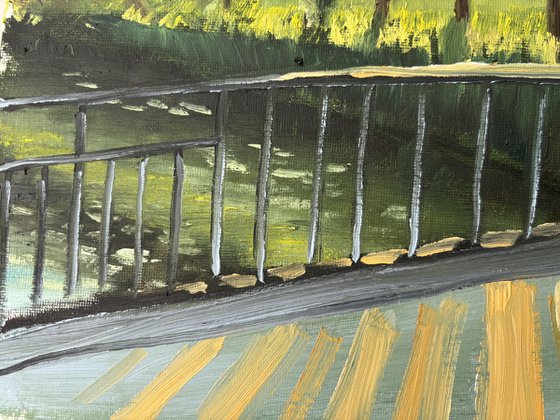 Golden Hour Shadows on the Bridge
