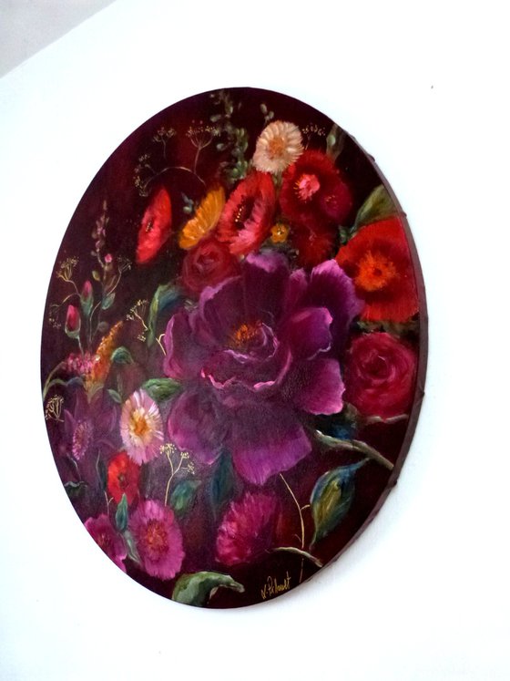 The Velvet Garden. Tondo 50 cm