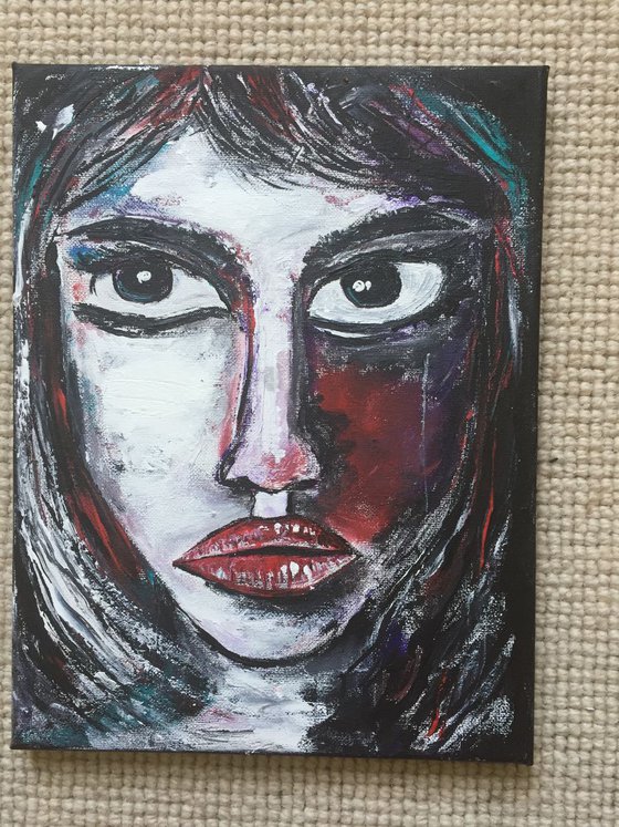 Red Face Portrait Woman Face Beautiful Paintings Girl Face Portraits Art For Sale Buy Art Online Gift Ideas 30x23cm Free Shipping Worldwide