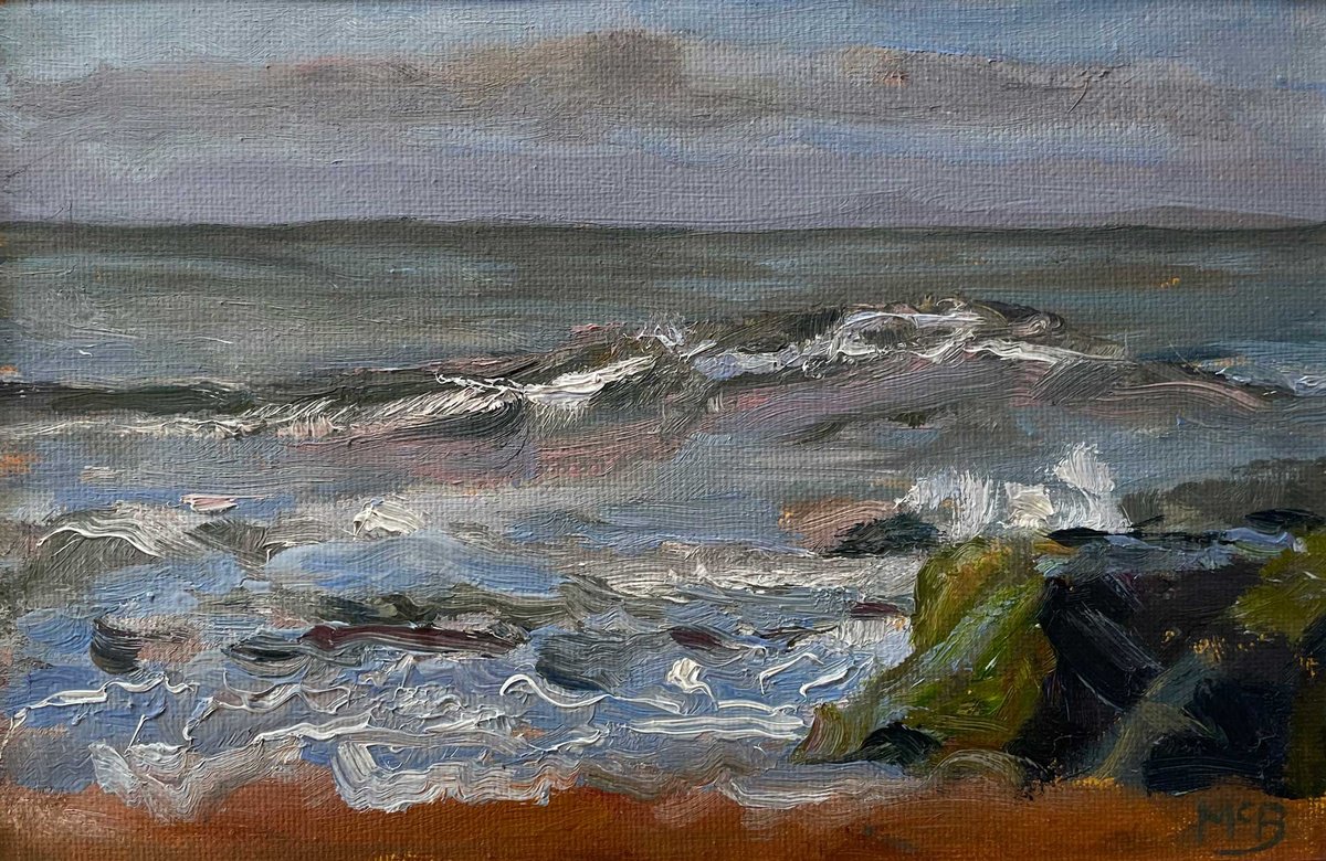Early Light Wave & Rocks, Shoreham Beach #1 by Danny McBride