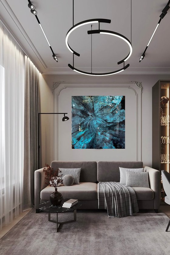 Sea Flower — Deep Ocean Resin Abstract