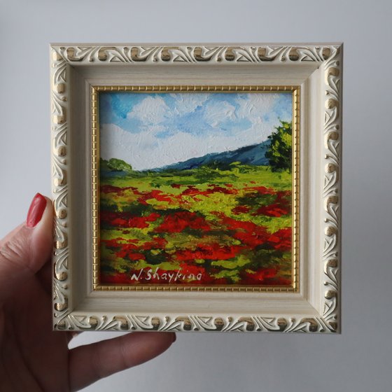 Red Poppy Field and Sky