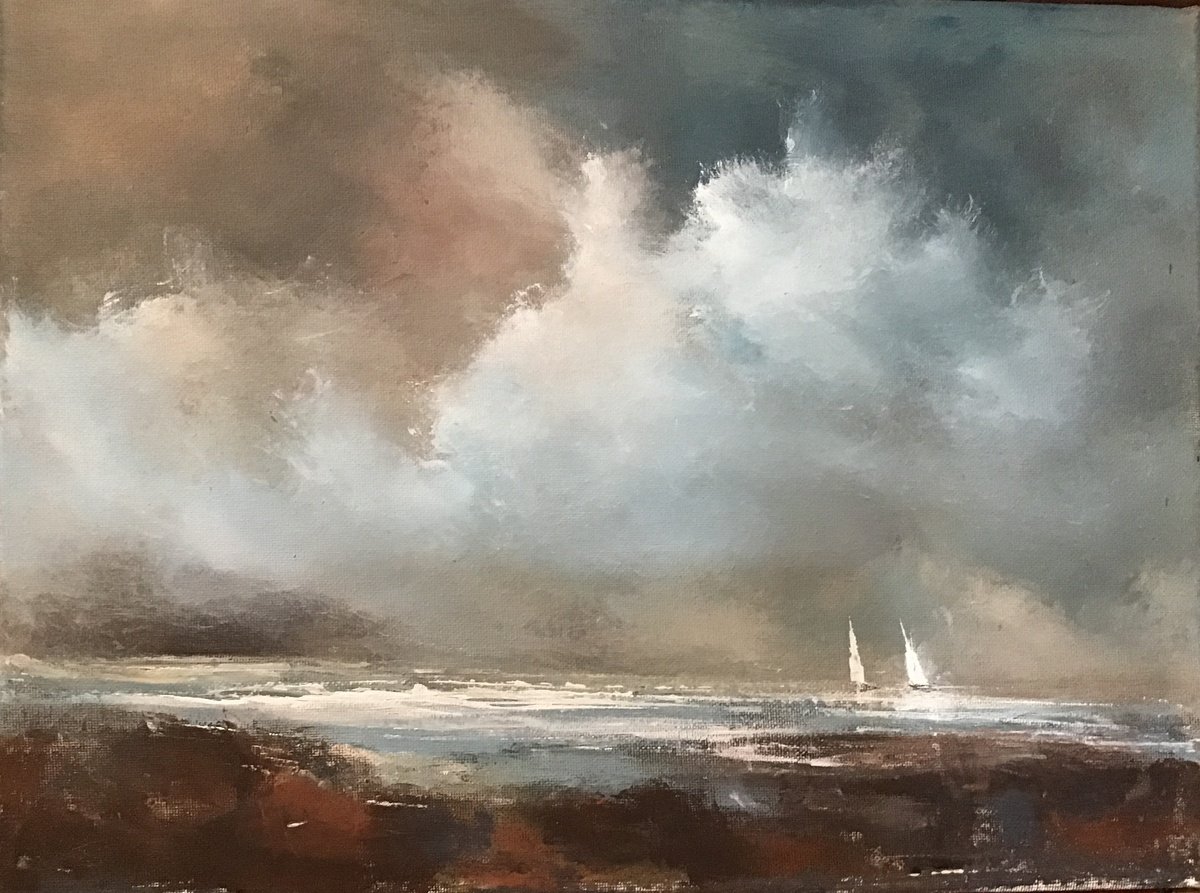 Sailing At Dusk II by Maxine Anne Martin