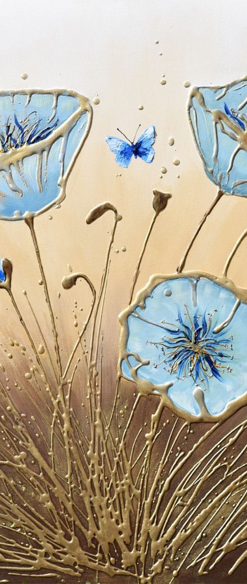 Little Butterfly Amongst Poppies by Amanda Dagg
