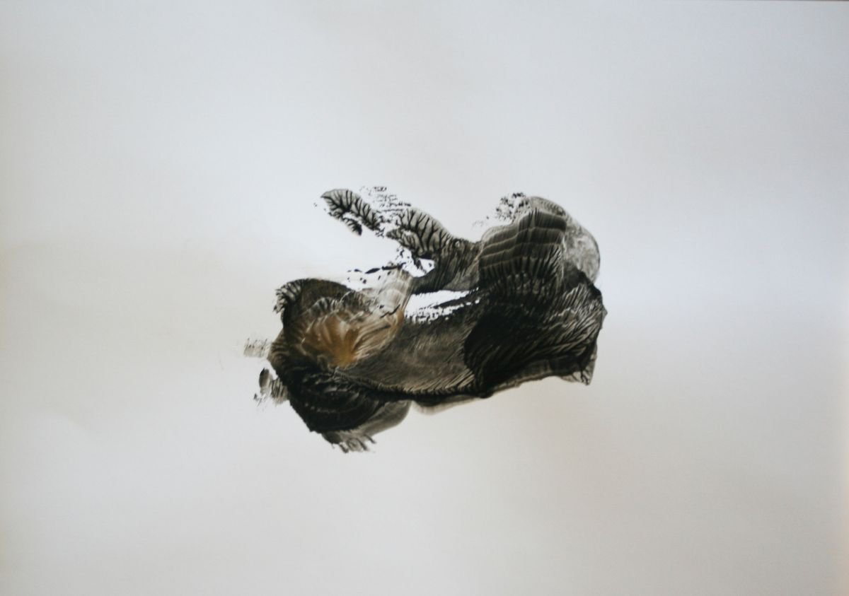 Expressive Abstract Limited Edition Print By Salana Art / Svetlana Samovarova, 13 X 9", Abstraction 1012, Original Artwork