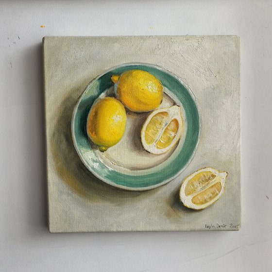 Lemons on plate