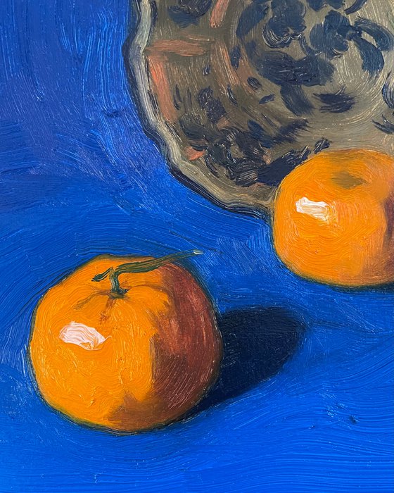 Still life with tangerines