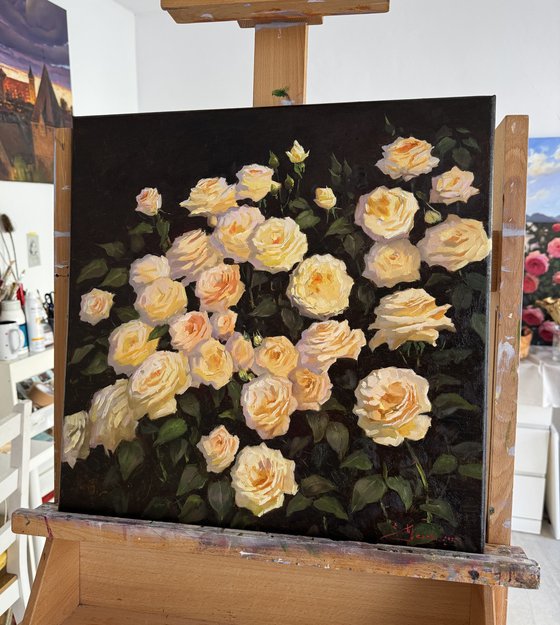Yellow and Peach Roses