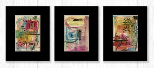 Abstract Collection 1 - 3 Paintings by Kathy Morton Stanion