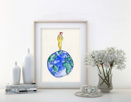 Bless Our Planet - Painting by Kathy Morton Stanion by Kathy Morton Stanion