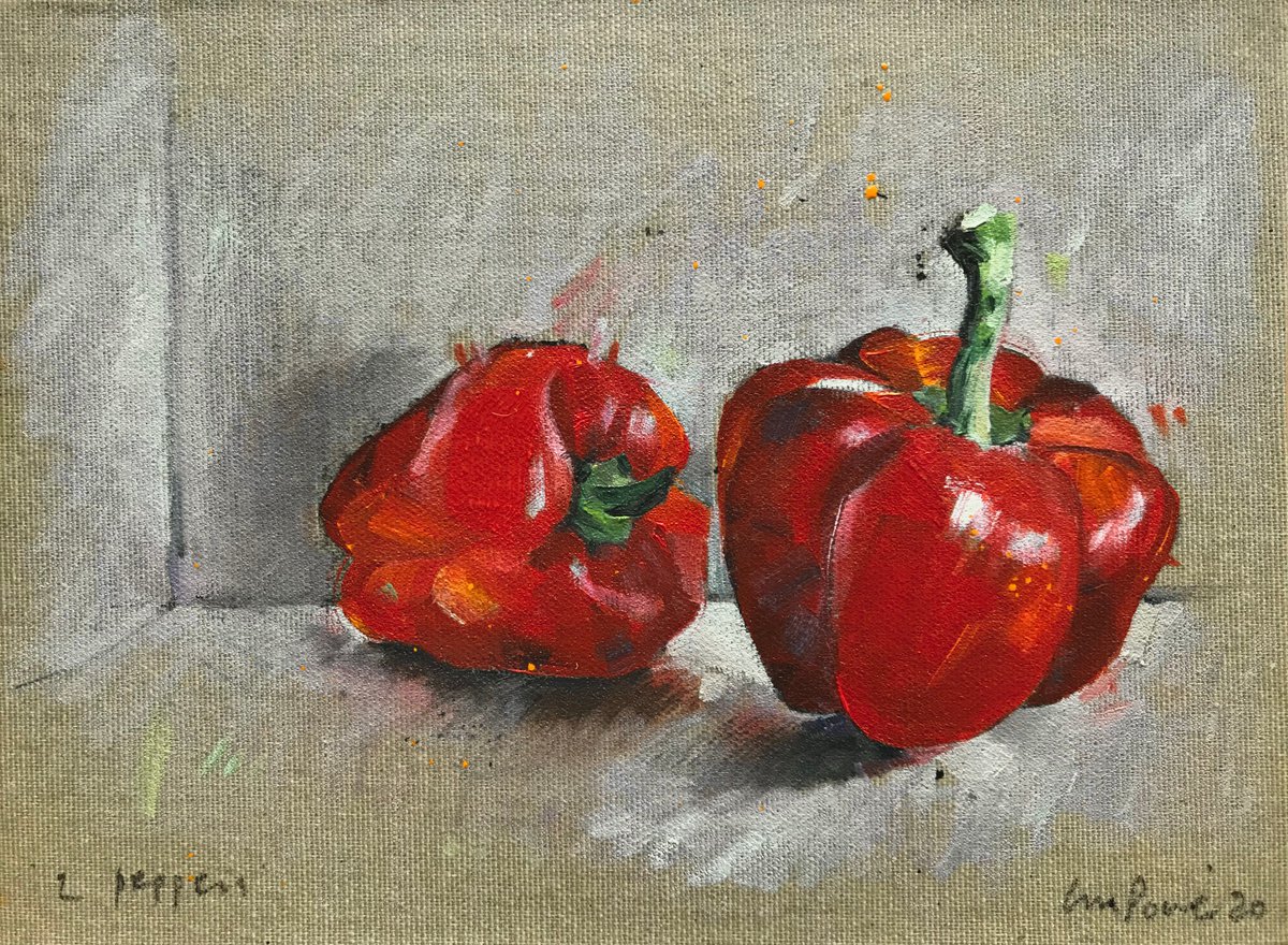 Red Peppers By Luci Power, 9 X 7, Artwork For Sale On Artfinder