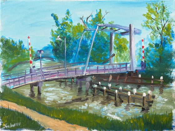 The drawbridge over canal