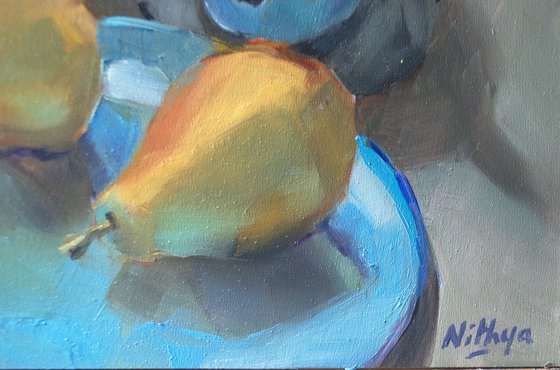 Small Oil Painting - Still Life with Pears