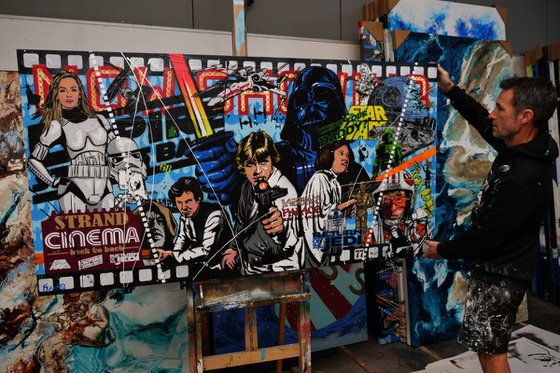 May The Force... 190cm x 100cm Star Wars Textured Urban Pop Art