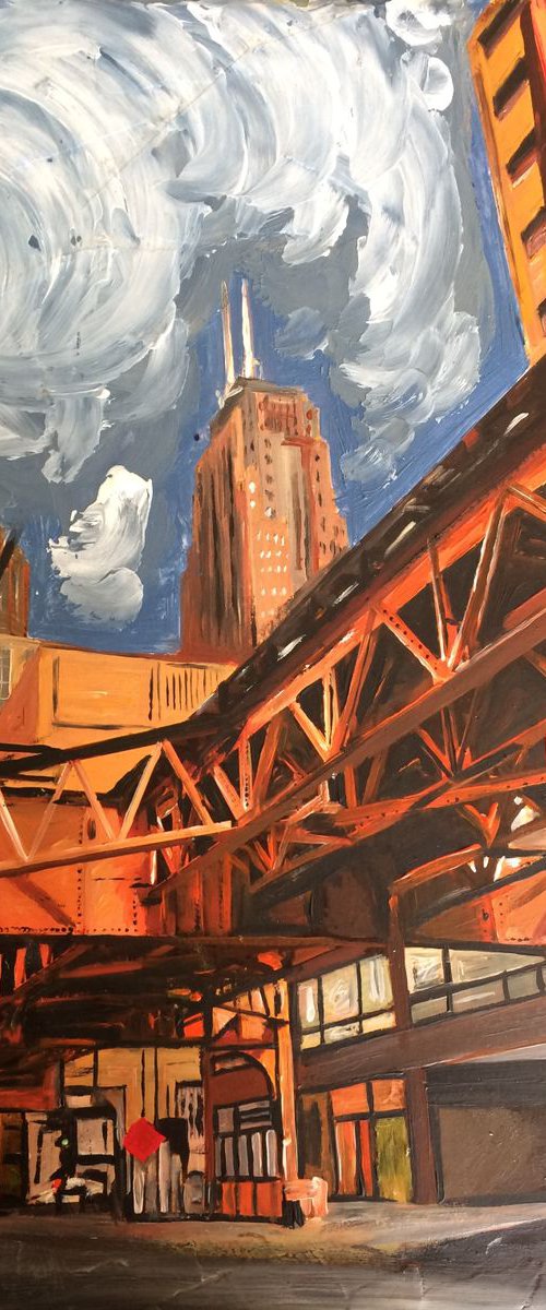 Looking Up at the Loop, Chicago by Andrew  Reid Wildman