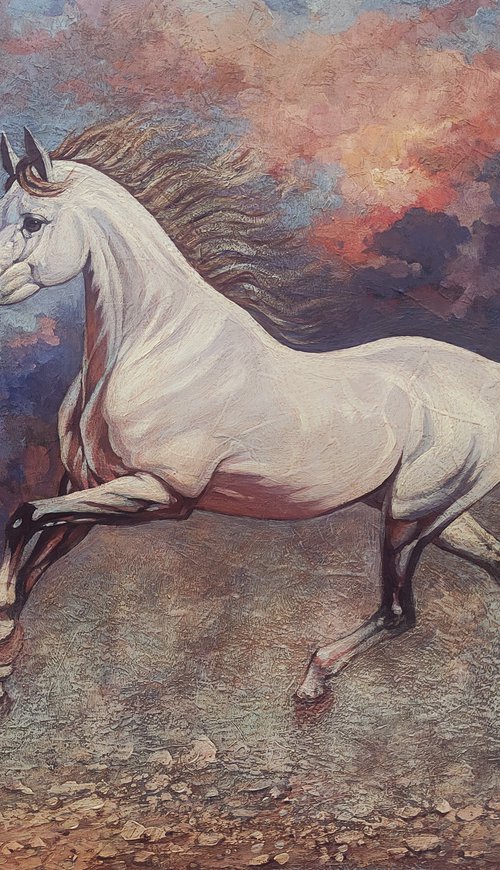 Whites Horse by Movses Petrosyan