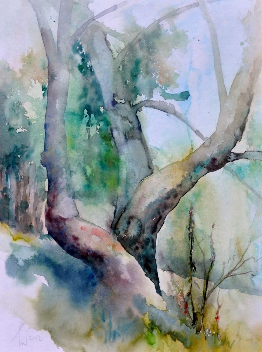 IN THE WOODS 30X40 by Beata van Wijngaarden