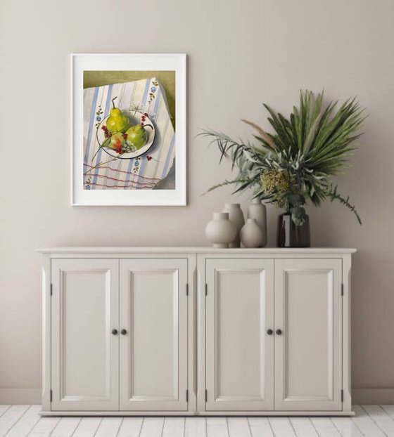 Blue Symphony on the Kitchen Table