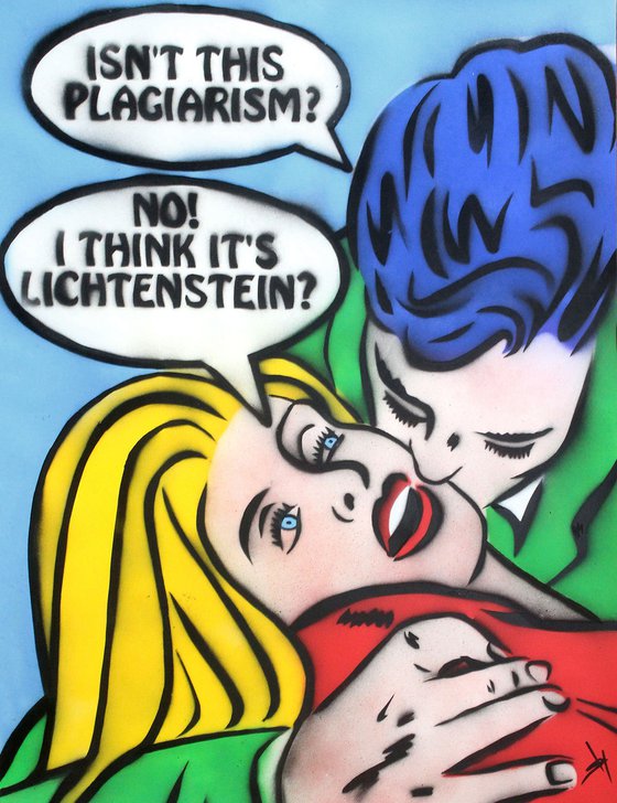 PLAGIARISM (ON A BOX CANVAS).