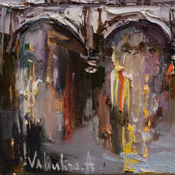 St. Angelo Bridge in Rome, Italy - Original oil painting