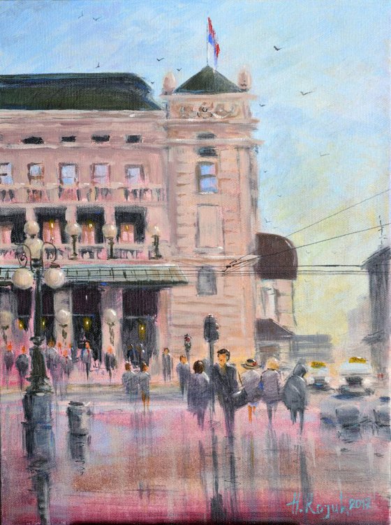 National theater - 30x40cm - original by Nenad Kojić