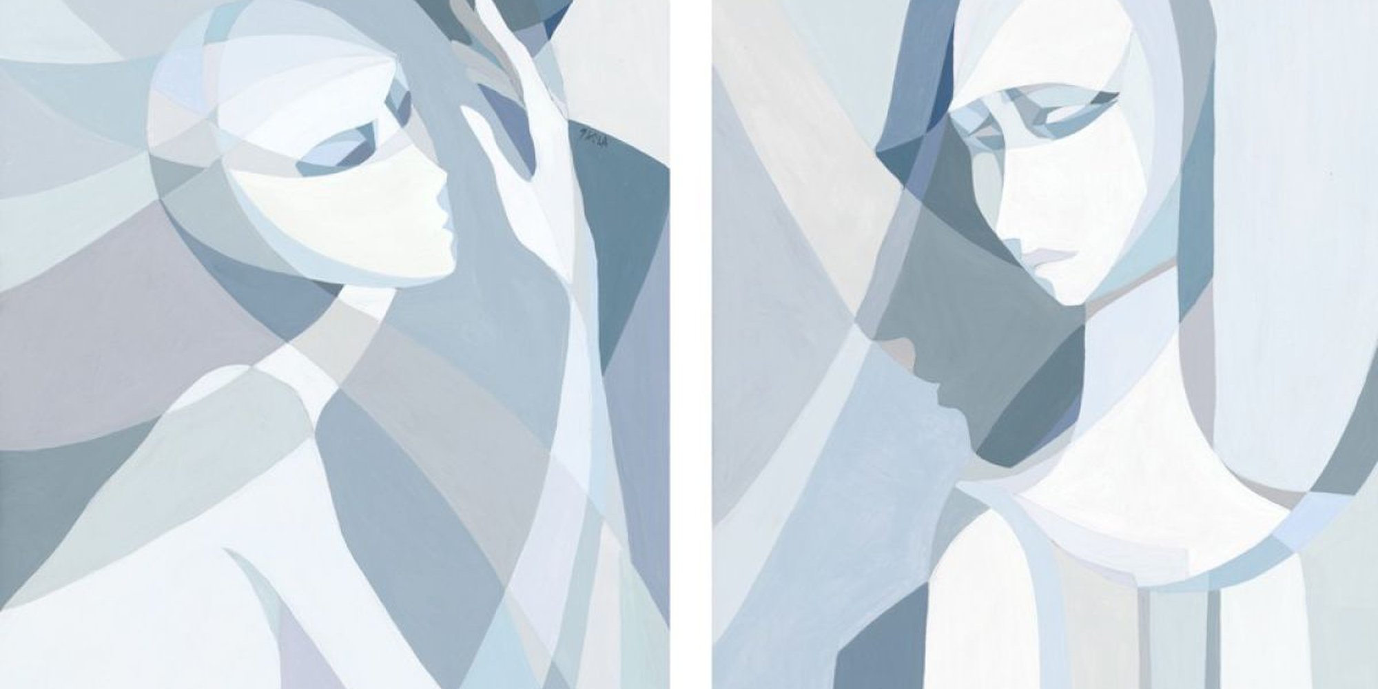 Art of the Day: "Paola Minekov, Echoes of Romance, diptych , 2010" by Paola Minekov