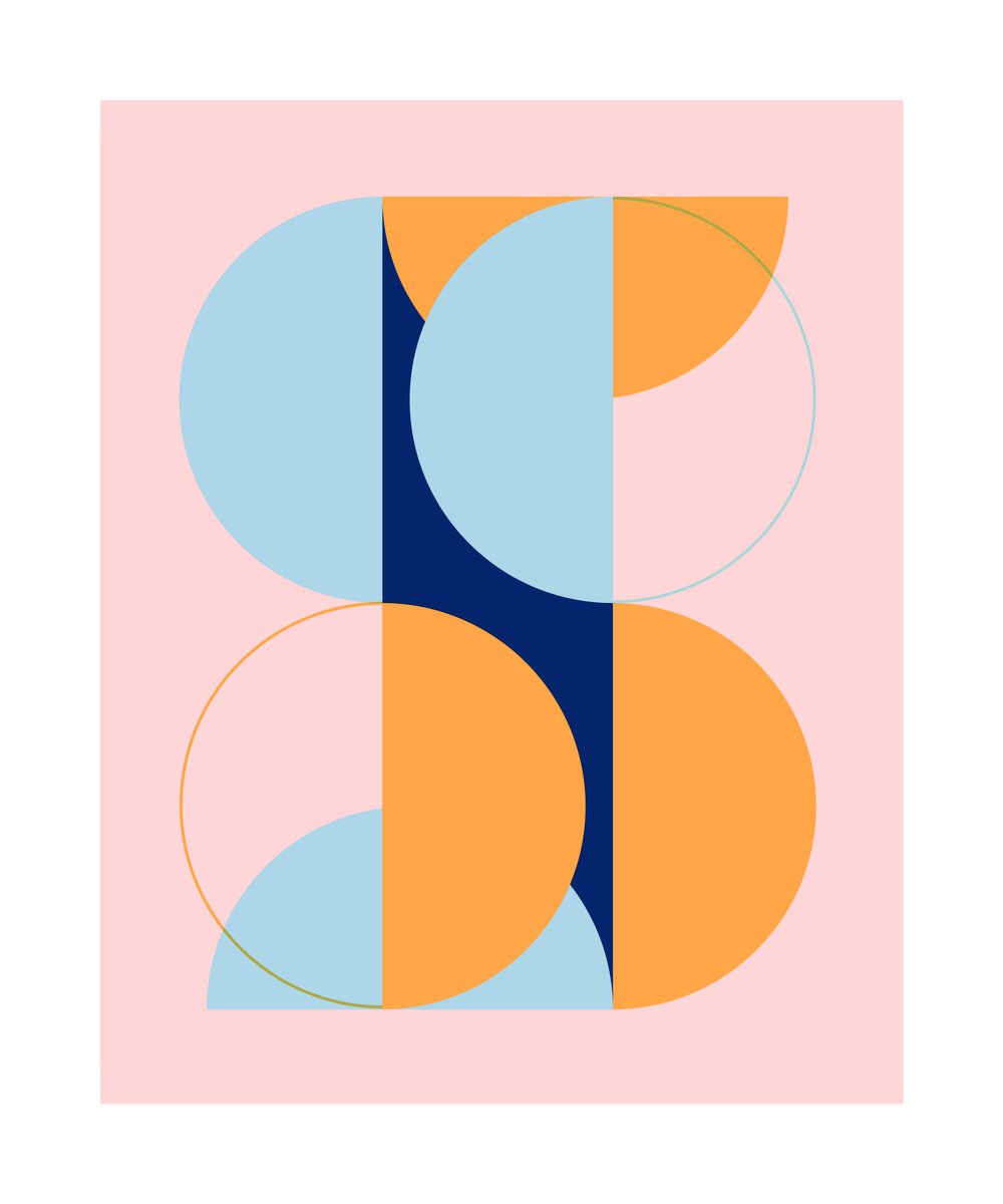 Abstract Giclee Print By James Bassett, 19 X 23, The Esses, Original Artwork